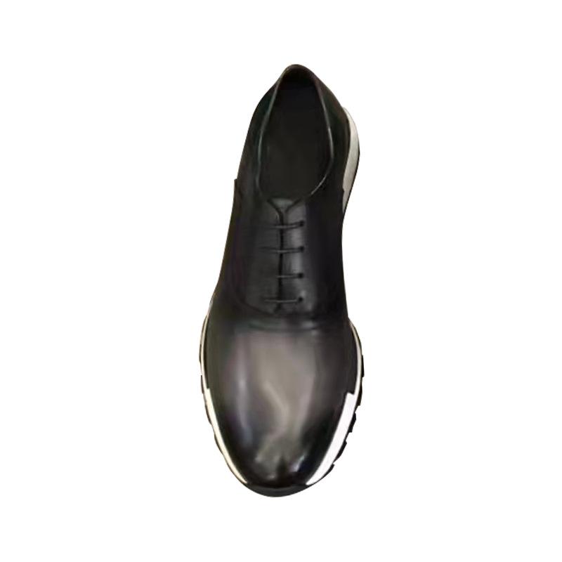 

Классические базовые мужские туфли-оксфорды из натуральной кожи, однотонные мужские повседневные кроссовки из натуральной кожи 38 чёрный