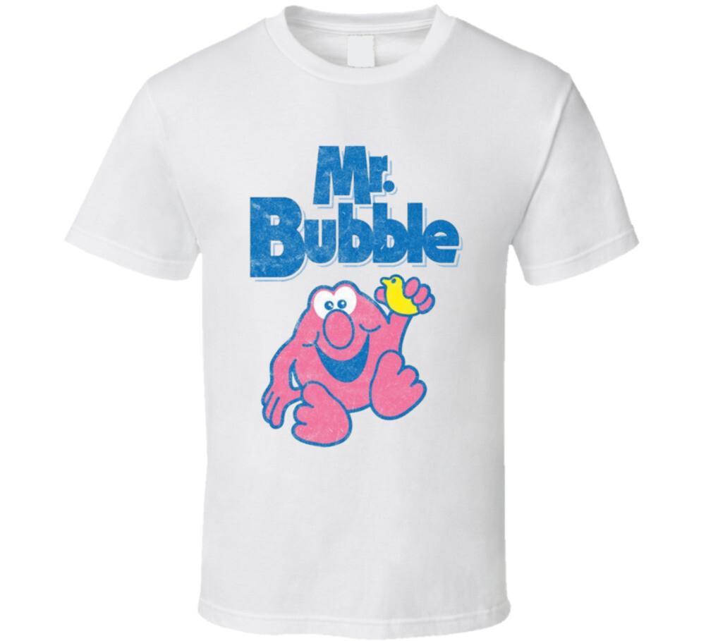 

Mr Bubble Retro Vintage Bubblebath Logo Grunge Worn Look T Shirt Mens Womens Tees Top S