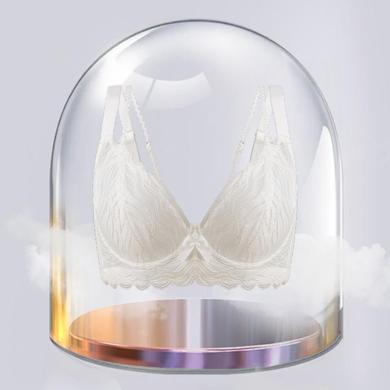 Ultra-thin Large-size Beautiful Back Underwear, Big Breasts Show Small Bras, Breathable Cup, Sexy Anti-sagging Gathering Bra