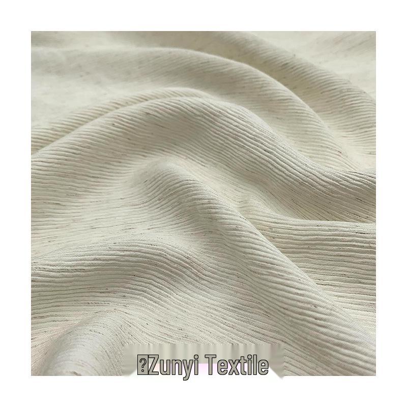 Texturovaná bavlněná lněná látka s tisíci vrstvami plisování pro dámské oblečení