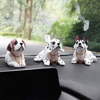 Dog Decoration Vivid Props Lightweight Appearance Layout Landscape Micro Shake Head Dog Statue