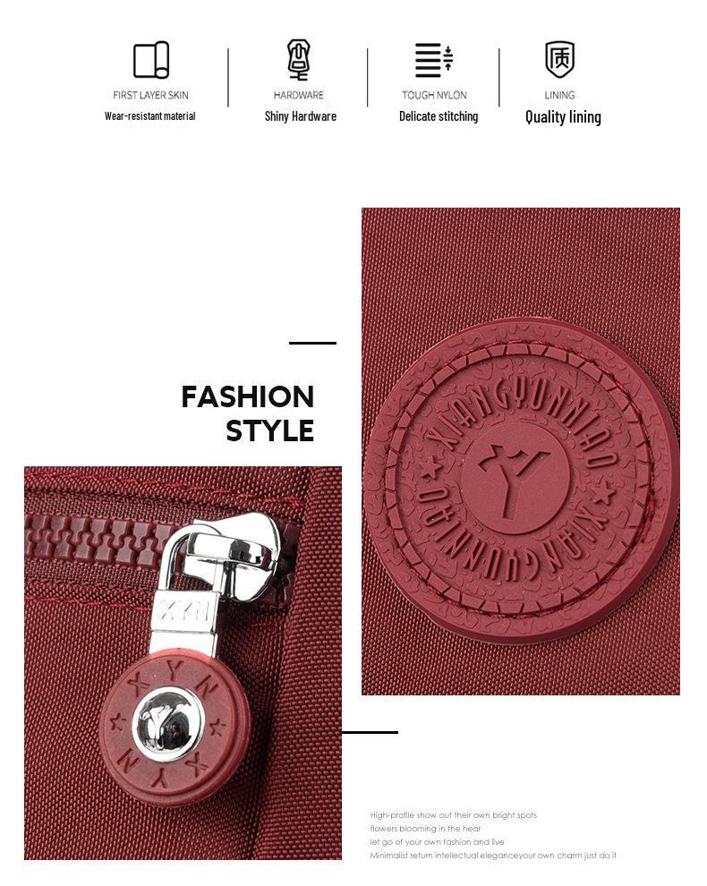 Women's Waterproof Nylon Single Shoulder Crossbody Bag - Casual Fashion, Simple Mom Shopping Bag
