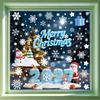 2027 Santa Claus & Snowflake Window Clings - Decorative Christmas Stickers for Glass & Walls