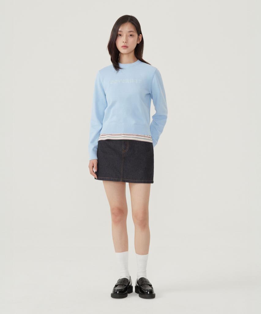 COVERNAT WOMAN Cooper Logo Knit Melange Grey