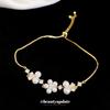 Korean Chic Zircon & Pearl Geometric Bracelet: Light Luxury Fashion Hand Jewelry