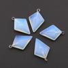 Natural Stone Rhombus Crystal Pendant for DIY Jewelry