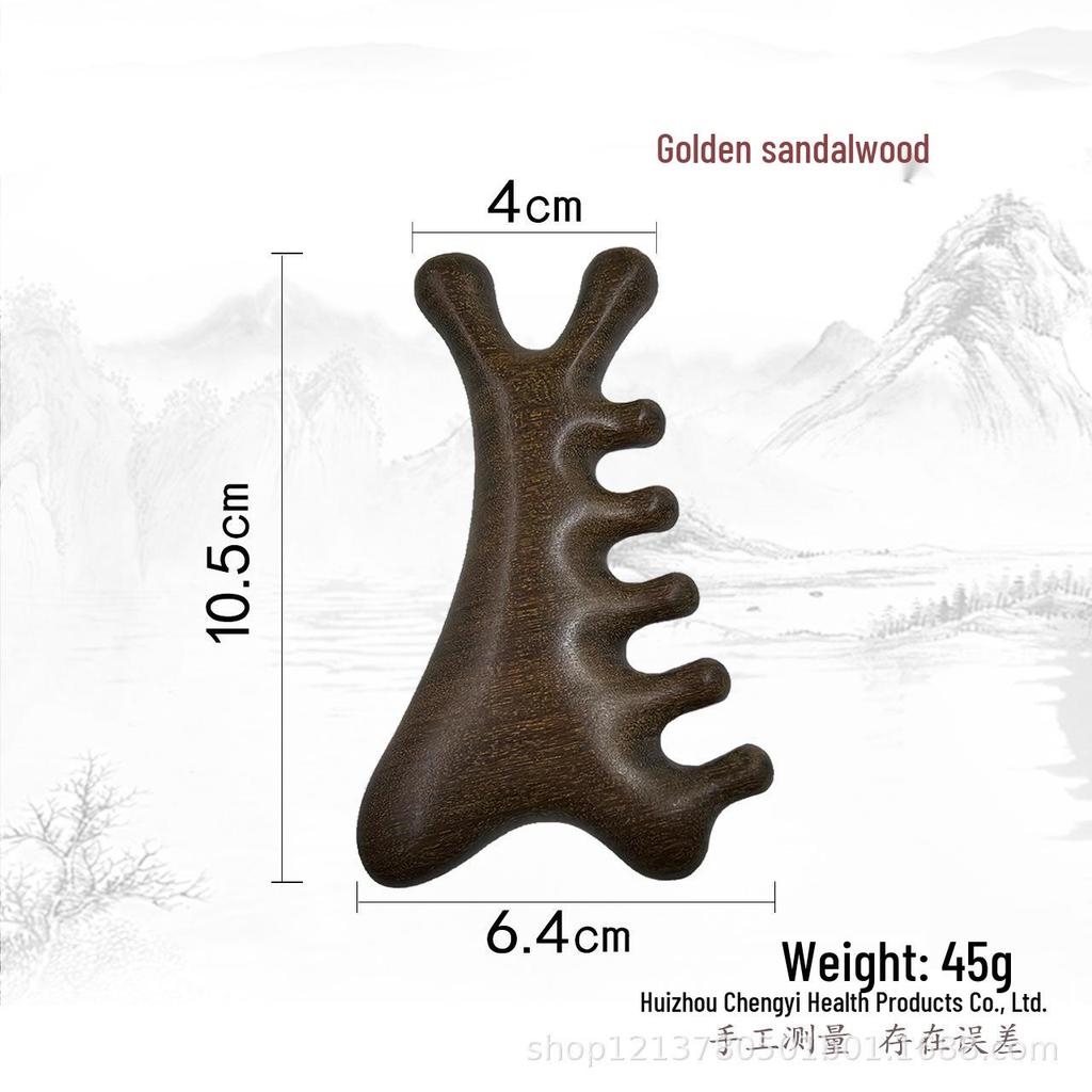 Sandalwood Wide-Tooth Scalp, Head, and Face Therapy Comb