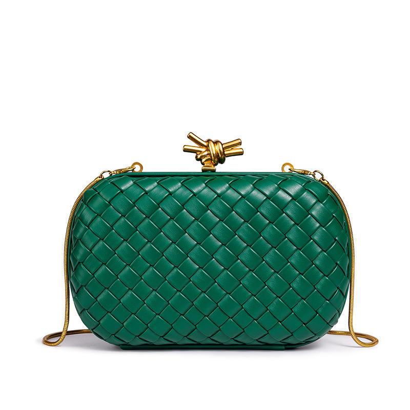 Loopy-Fashion Nieuwe licht luxueuze machinaal geweven ketting clutch tas diner forensische box tas enkele schouder schuin oversteektas 21*6*12