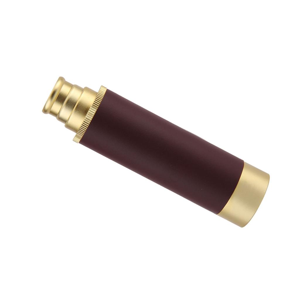Retro Telescope Zoomable Spyglass Portable Handheld Telescope Vintage Monocular for Camping Boating