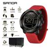 Sanda Sports Multifunctional Waterproof Pedometer Watch with Timer, Alarm, and Night Light