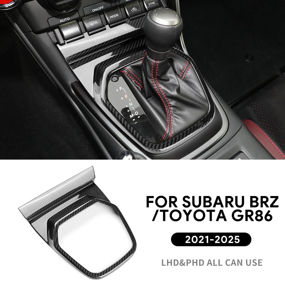 Real Hard Carbon Fiber For Subaru BRZ Toyota GR86 2025 2025 2025 2025 2025 Automatic LHD RHD Car Gear Panel Glossy Matte Carbon
