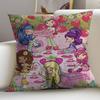 Kawaii Cute S-Strawberry S-Shortcake Pillow Covers Cartoon Sofa Decorative Home Double-Sided Printing Short Plush Cushion Cover