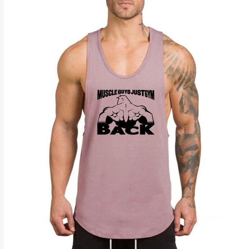 Do The Work  Summer Bodybuilding Fitness Workout Gym Sports Mens Letter Printed Fashion Casual Breathable O-neck Pure Cotton Vest