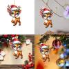 Acryl Hirsch Weihnachtsbaum Auto Rückspiegel Ornament Mit Cartoon-Design Für Feiertagsdekoration