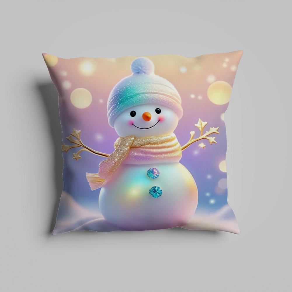 Pillow Case Luxurious Home Office, Sofa Decorative Multi Sized Car Seat Cushions, Pillowcases Snowman Cute Lovely Cartoon