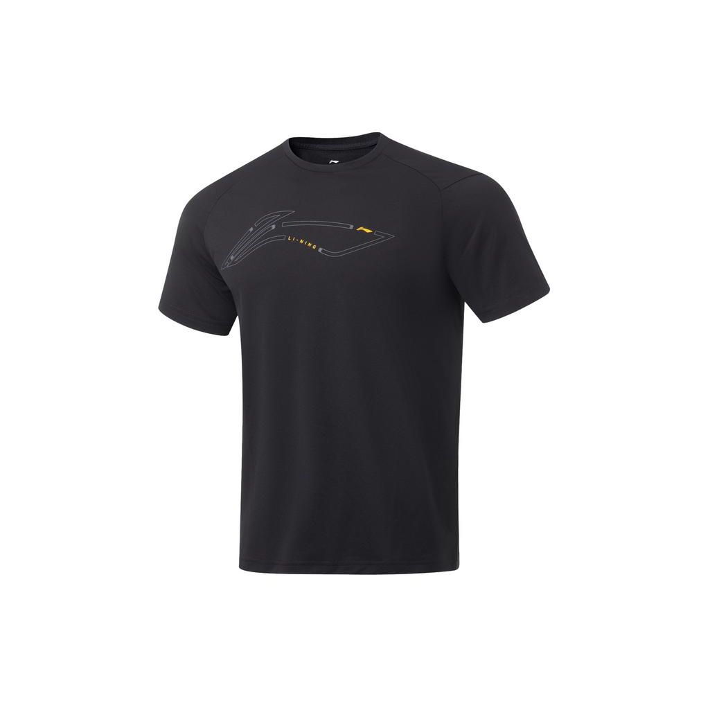 

Li-Ning Plain Color Breathable Short Sleeve T-Shirt Men tops Black ATST021-1 XL