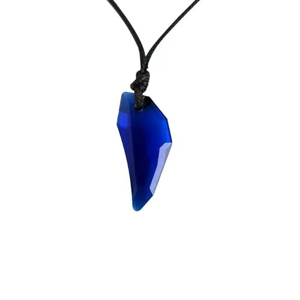 Longitud Zafiro negro Cristal austriaco Chapado en 18K Collar con colgante de diente de lobo Accesorios para parejas