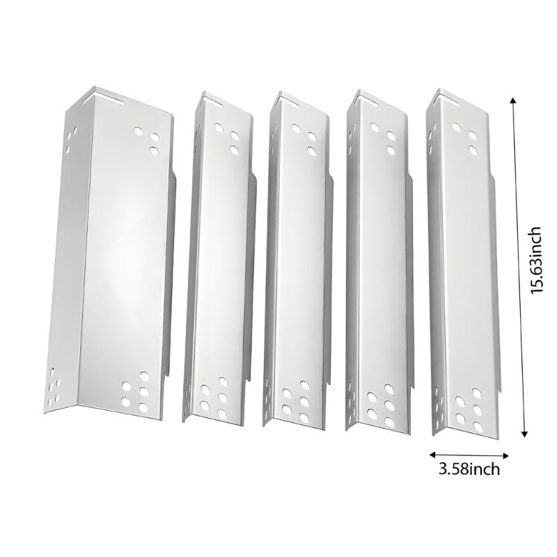 5 Piezas Placas de Calor para Parrilla Acero Inoxidable Placa de Calor de Repuesto para Parrilla DGH474CRP Piezas de Reparación 70-02-412 Placas de Calor