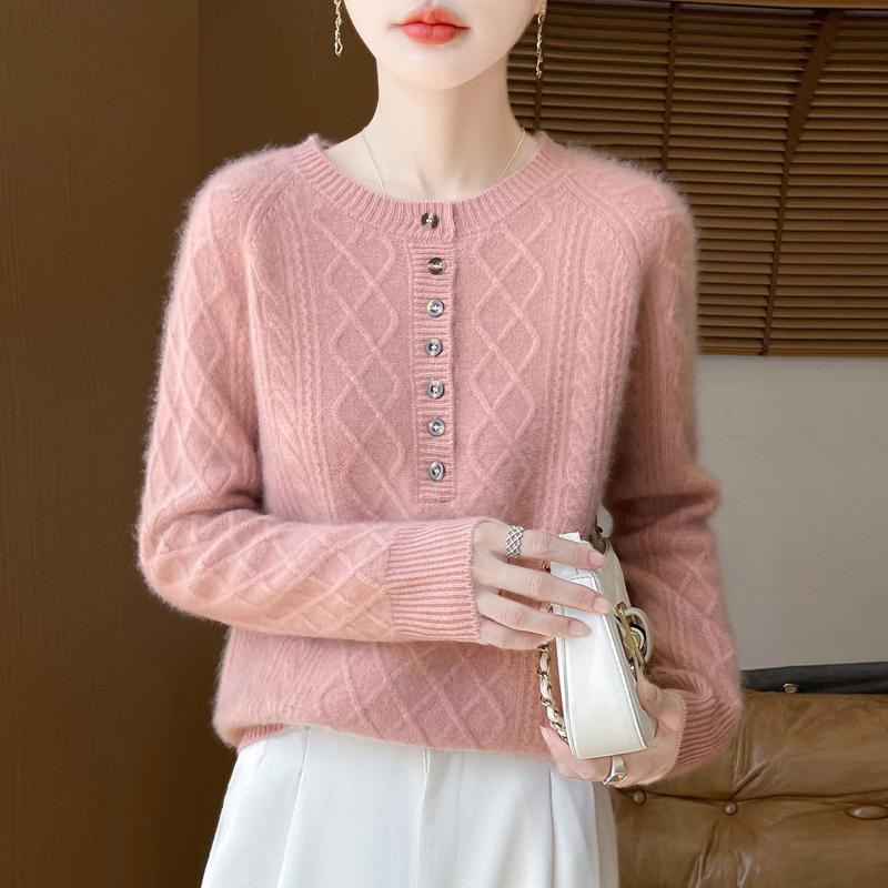 Women Sweater 100% Wool MODERN NEW SAGA O-neck Knit Pullover Thick Winter Jumpers Female Knit Tops