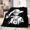 OnePiece Anime Print Blanket Warm  Comfortable Flannel Blanket Suitable for Bedrooms, Sofas, Beds, Chairs, Picnics, Travel