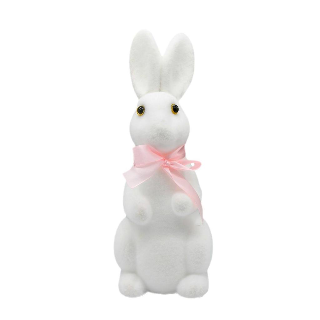 Easter Bunny Ornaments Creative Colorful Flocking Doll Desktop Decoration Props