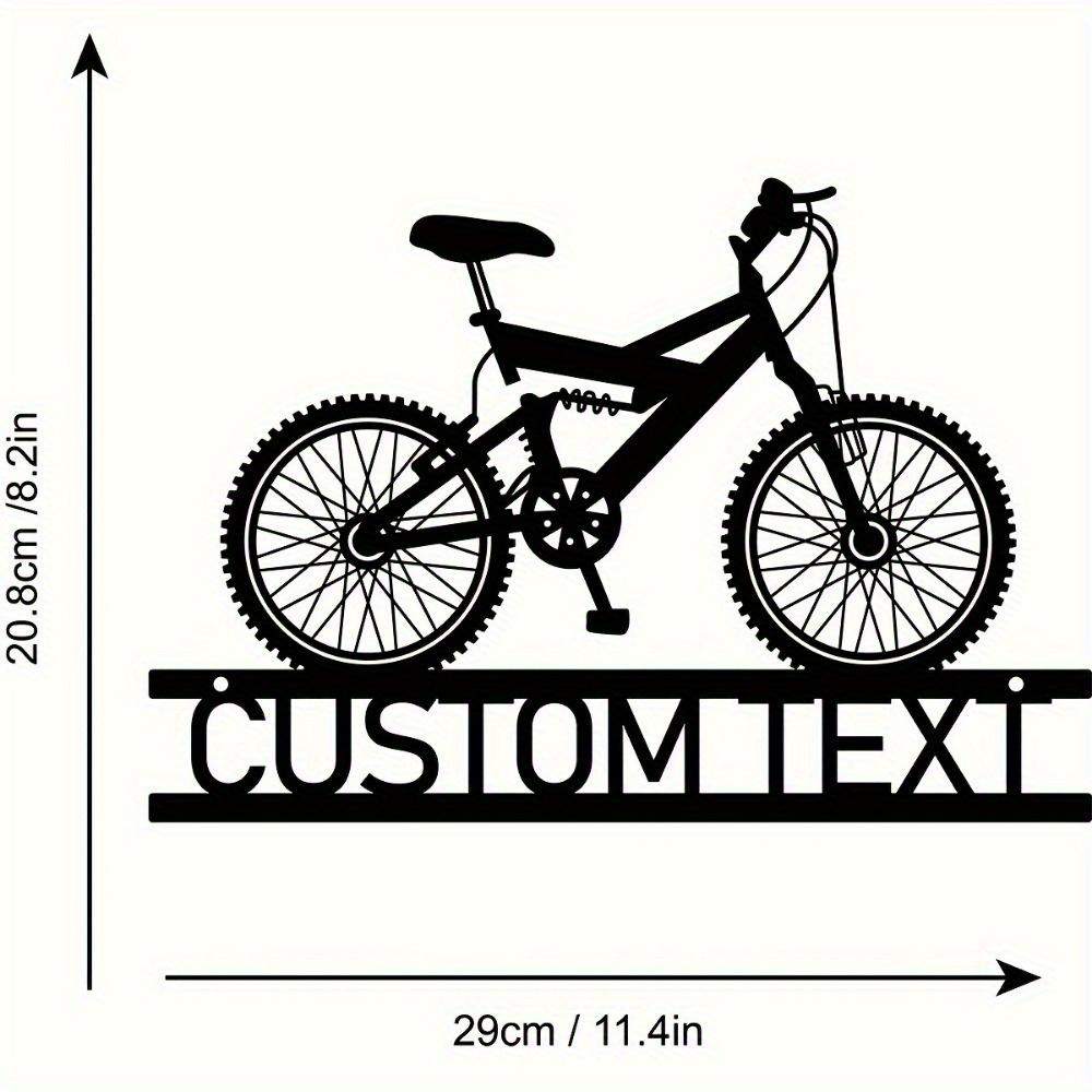 Индивидуальное металлическое настенное искусство Горный велосипед Декор для велоспорта Подарочная табличка