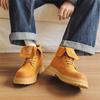 Pánské zimní boty Martin rebarborové boty klopa silná podrážka zvyšující retro ležérní pracovní krátké boty 11306-J