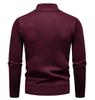 Men's Long Sleeve Half-Zip Velvet Knit Sweater - Thickened Winter Base Layer