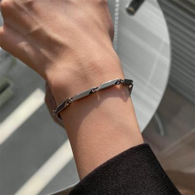 3mm Einfaches Edelstahl Melonensamen-Kettenarmband Titanstahl Herrenarmband Damen Trend Schmuckzubehör