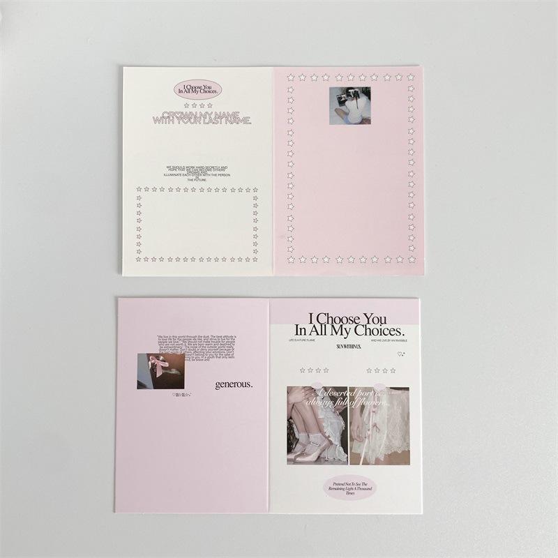 10Pcs Cute Korean Kpop Photocard Holder 3-inch Photocard Back Card Foldable Card Holder Decor Paper Board DIY Packing Material