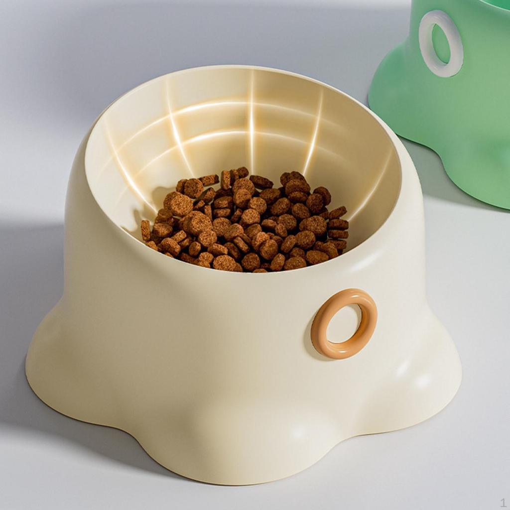 Tilted Cat Feeder Bowl Water Feeding Dish Food Dispenser for Small Dogs