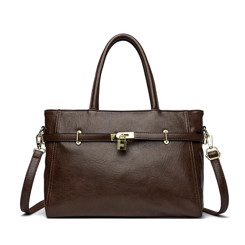 Bolsa Fashion para Deslocamento - Sofisticada Bolsa Tote Retrô para Deslocamento - Bolsa de Ombro Casual de Grande Capacidade