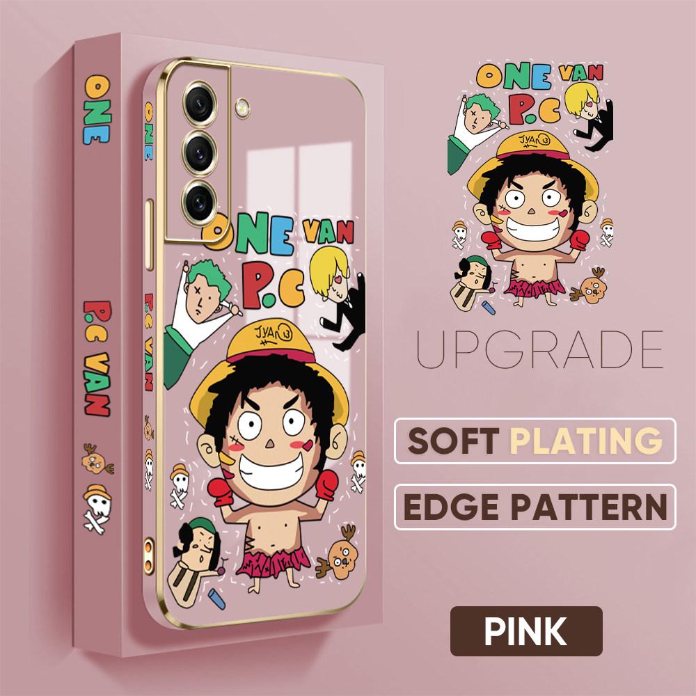 Colorful Printing Patterns Square Edge Pattern Casing Plated Phone Shell Luxury Plating Soft Phone Case for iPhone Motorola Moto OnePlus Samsung