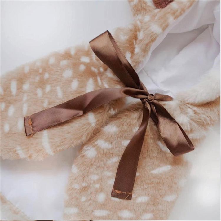 Dog Cloak Dress Up Costume Photo Props Pet Cap Soft Horn Reindeer Cloak
