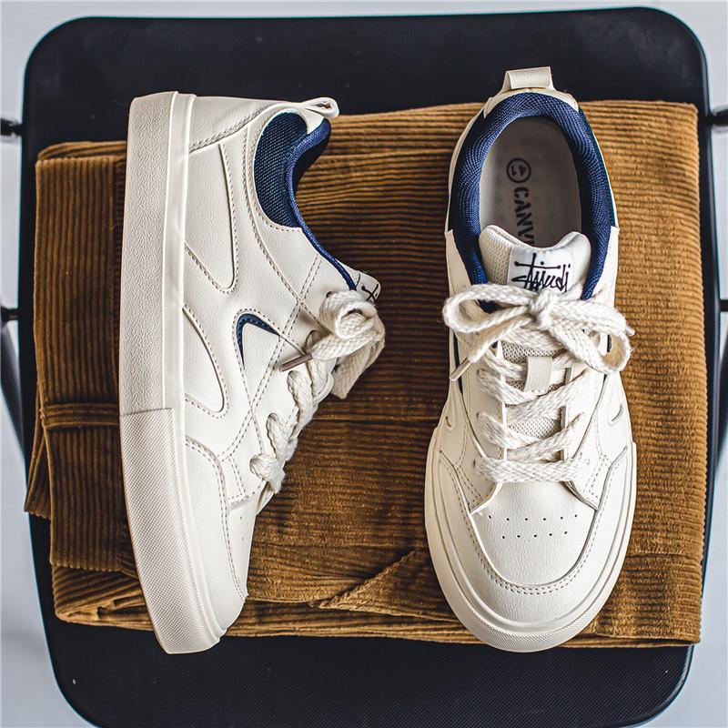 

Мужская мода, повседневная низкая обувь для скейтбординга, удобные кроссовки для мальчиков, студенты, трендовая мягкая подошва, классическая дышащая нескользящая спортивная обувь 39 бежевый/синий