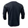 Męski T-shirt z długim rękawem Henley w blokach kolorystycznych, jesień/zima 2023, styl europejski i amerykański
