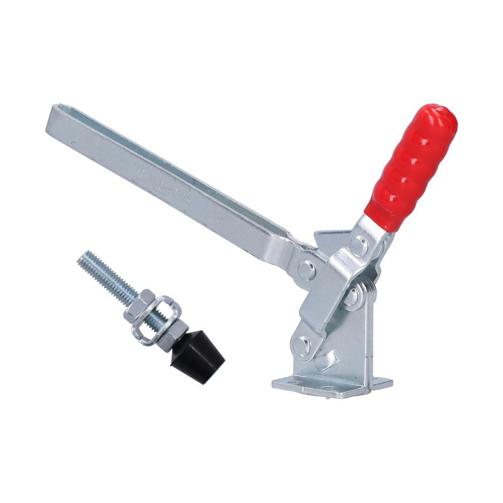 Heavy Carbon Steel Toggle Clamp 180kg Clamping Force Silver Fixture Clamp Vertical Toggle Clamp Welding a