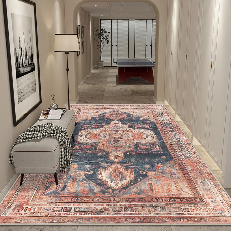 Persian Style Big Size Non-slip Carpet Living Room Easy Clean Entrance Door Mat Soft Foldable Lounge Area Rug Machine Washable