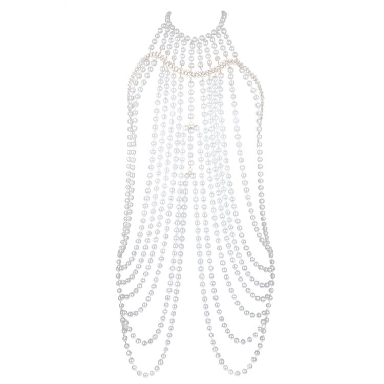 Shoulder Wrap Artificial Pearls Shoulder Chain for Evening Party Night Gown Shawl Body Chain Evening Shoulder Wrap
