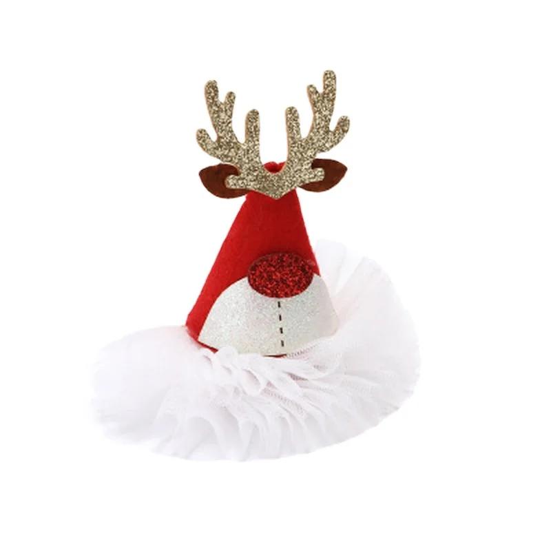 1Pc Christmas Adult Children Hair Clip Santa Claus Antler Hairpin Clip Christmas Hat Gift Cute Hair Clip Accessories
