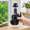 External-Pump Fish Filter with Suction-Cup Mount and Side Air Port for Clear Placement and Hose Attachment Inside