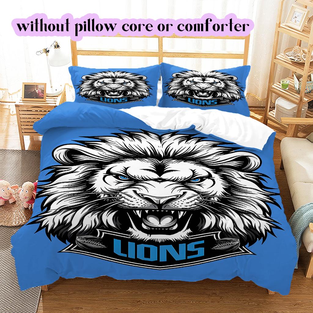 Voetbal Logo Patroon Beddengoed Dekbed Set Dekbedovertrek Kussensloop Huisdecoratie Verjaardagscadeau (1*dekbedovertrek+ 2*kussensloop, zonder vulling)