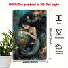 Metal Tin Sign Vintage Mermaid Goldfish Art 8x12 Inch Rustic Home Wall Decor Garage Bar Cafe