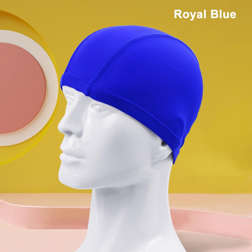1Pcs Ultra-Thin Free Size Unisex Polyester Cloth Swimming Cap Protecting Ears Long Hair Water Sports Swimming Cap