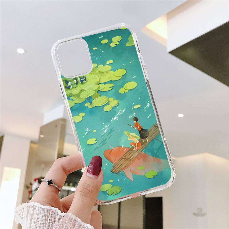 

Чехол для телефона Big Fish & Begonia для iPhone 11 12 13 Pro Max 6s 7 8 Plus X Xr Xs Max Se2020 13mini прозрачный чехол iphone 11Pro