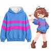 Undertale Frisk Chara Women's Hoodie Anime Game Fans 3D Printed Pullover Long Sleeve Casual Outdoor Fashion Streetwear Clothing