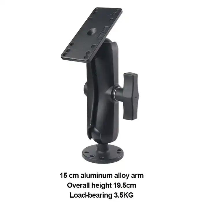 1.5  Ball Fishfinder Mount and Universal Mounting Plate with 15cm Double Socket Arm for Boats/kayak  Compatible with Garmin