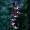 Solar Powered LED Wind Chime Light With Color Changing Rice Ball Beads Outdoor Garden Patio Decor
