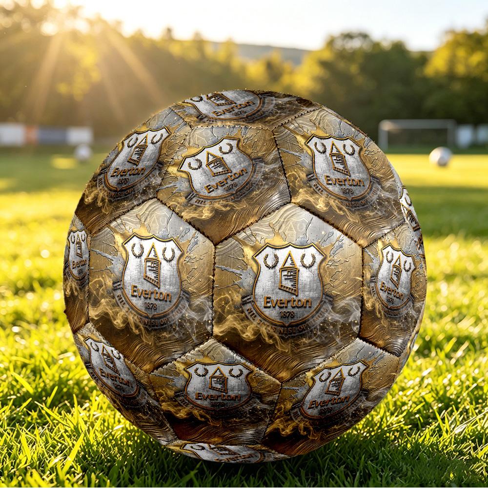 Everton FootballPrinted Size 5 Soccer Ball, Anti Slip Adult Match Football Souvenir for Football Fans
