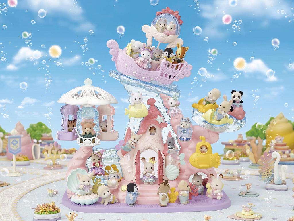 Sylvanian Families Amusement Park "Dream-Colored Mermaid Castle" Co-72 ST Mark Certified Toy Dollhouse for Ages 3 and Up, Sylvanian Families, Epoch
